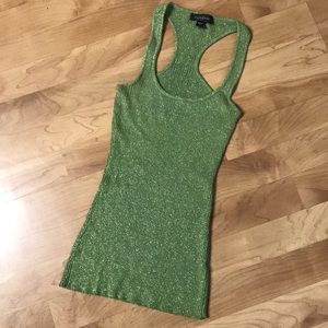 Metallic Shimmer Racerback Tank Top